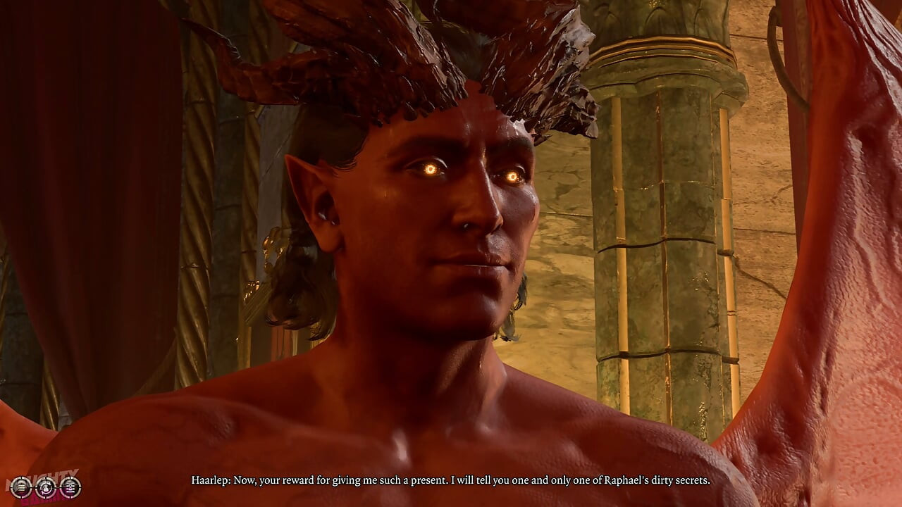 Cena de sexo com súcubo de Baldurs Gate