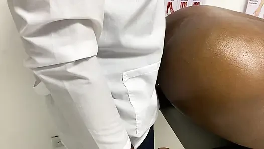 The gynecologist checks her thoroughly
