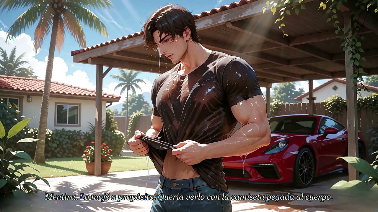LENA EP1: MY BEST FRIEND'S WIFE IS A SLUT: SHE SOAKED ME WITH THE HOSE AND FUCKED ME IN HER DOUBLE BED - ANIME - AUDIO IN SPANISH - A
