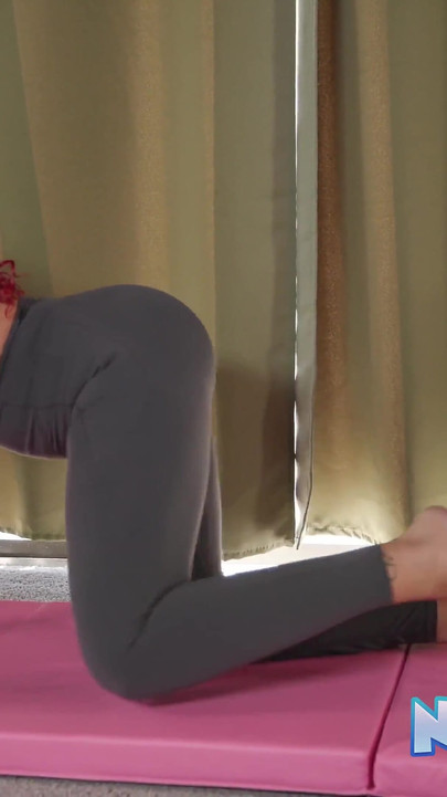 Hot Curvy Redhead Ms Red X Sexy Yoga and Fingering
