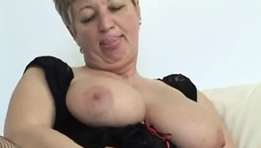 Saggy Tits German Granny In Stockings  Fucked By Young Guy