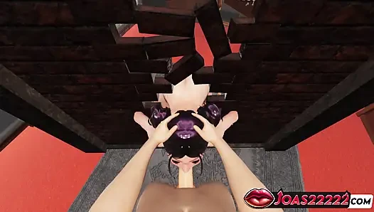 Azusa Big Tits 3D Animation - Handjob Service, Wet Titjob, Glory Hole Cumshot in Uncensored Hentai