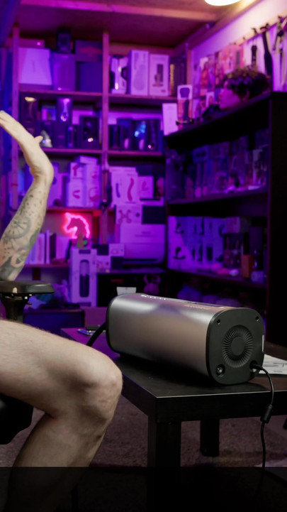 Jaw-dropping moment from "VacuGlide milking machine by AutoBlow"