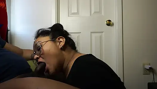 Pulling on That Dick with Her Throat