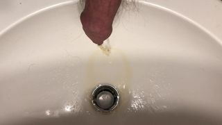 Peeing in sink