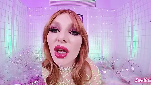 Трах в рот волосатой рыжей Lacy Lennon в видео от первого лица