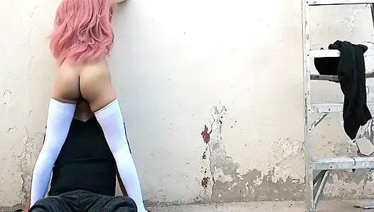 Squirting on My Boyfriend's Face in a Public Alley
