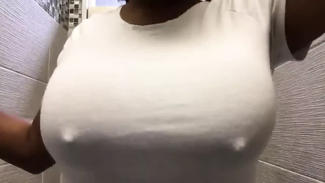 Big black milf's boobs