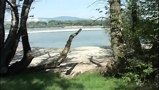 Teen Pisses and Fucks Horny Grandpa Outdoor