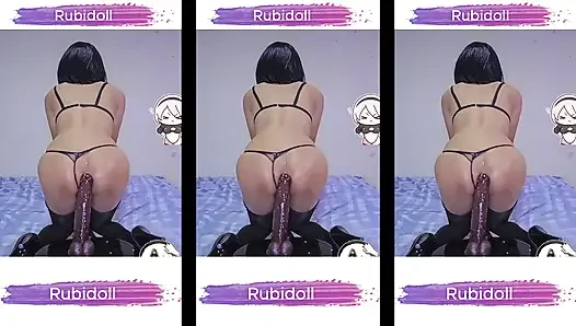 RubiDoll Bitch Nymphomaniac Dominating Cock BBC 26cm With Anal Sex Hardcore