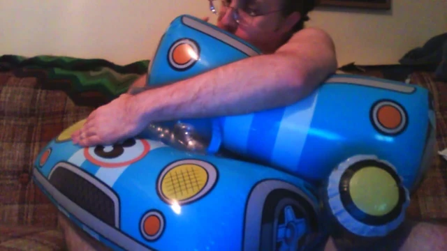 Inflatable car boat rider