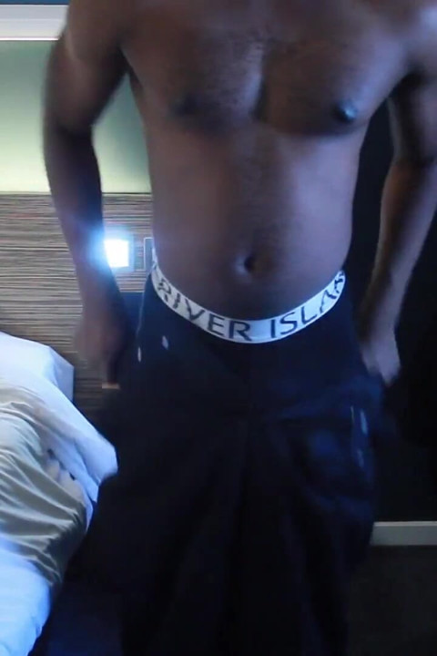 Black Stud Showing off Underwear and Gooning, Getting Hard and Showing Muscle Butt and BBC