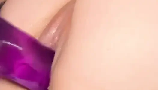 Very excited girl masturbating with fingers