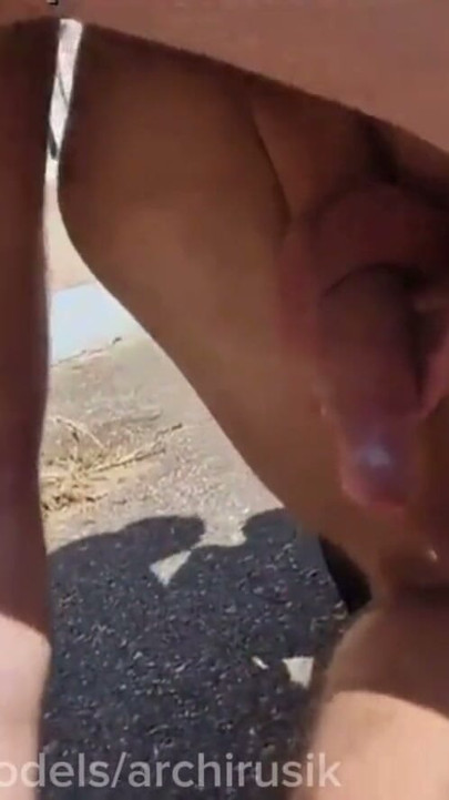 In the morning, a young bumblebee fucks on a bench while a group of guys eps | Clip 1