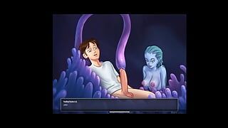Saga de vară - scenă sexuală cu Aqua - joc porno animat