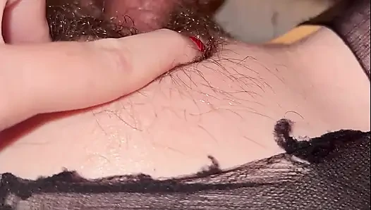 Compilation - Fucking my young stepsister's hairy pussy - Close-up