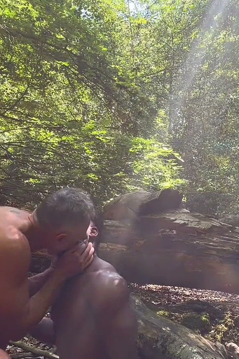 Stepdaddy Stumbled Over Hard Muscle in Forest Outing. Watch Him Apologise for Disturbing His Peace.