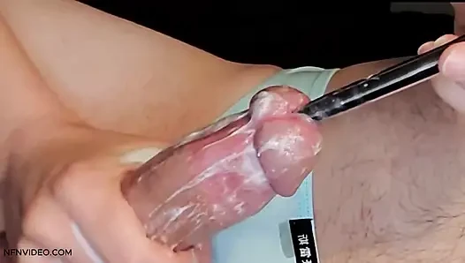 Close up Cock Fuck - Urethral Sounding