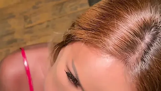 Red Latex Dress POV Bottom