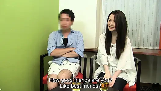 Teman Jepang asli berhubungan seks bersama untuk pertama kalinya