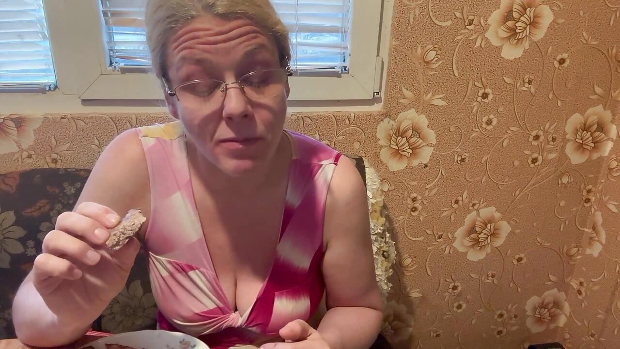 Eating everything, burping and farting