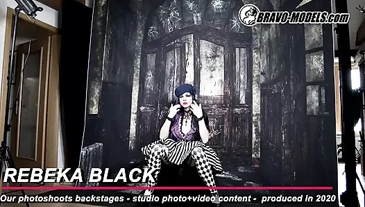 386-backstage fotoshooting rebeka black - Erwachsener