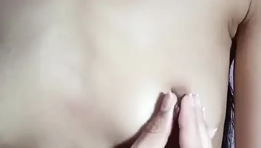 Desi Girl Boobs Pressing & Pussy Show Soft Tit Play & Wet Fingering Tease
