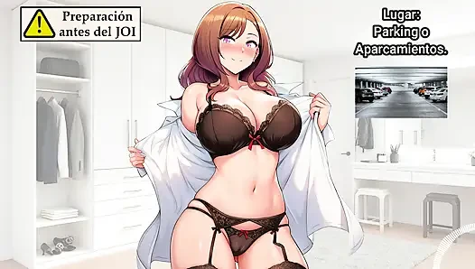 Spanish Anal JOI - They feminize you in a public car park. Follow the instructions.