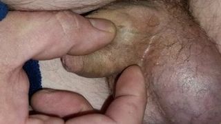 Tiny uncut precum dick