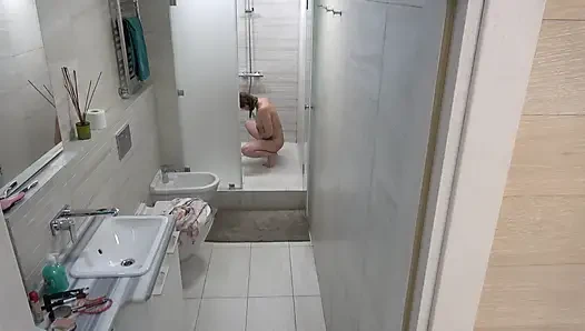 Amateur Teen in Bathroom and Shower