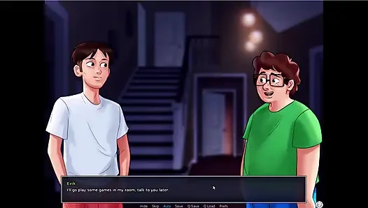 Summertime saga - Johannes and the ladies played spin the bottel ... Erik and Johannes fucked Mrs. Johnson.