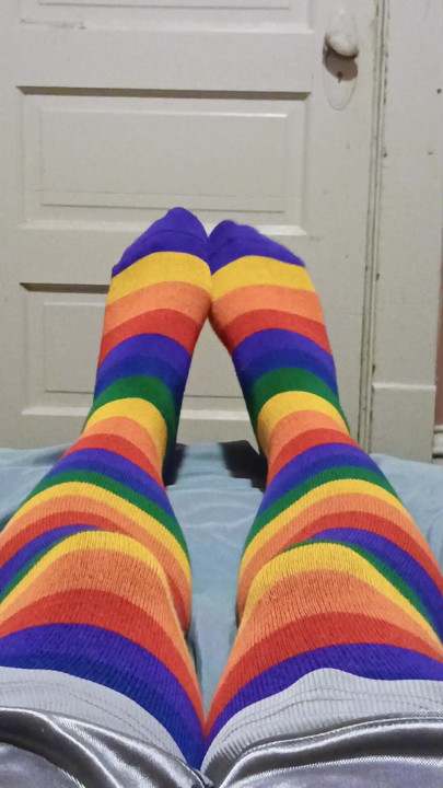 Enjoy my rainbow socks