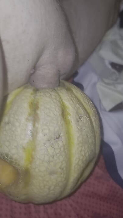 Playing with melon