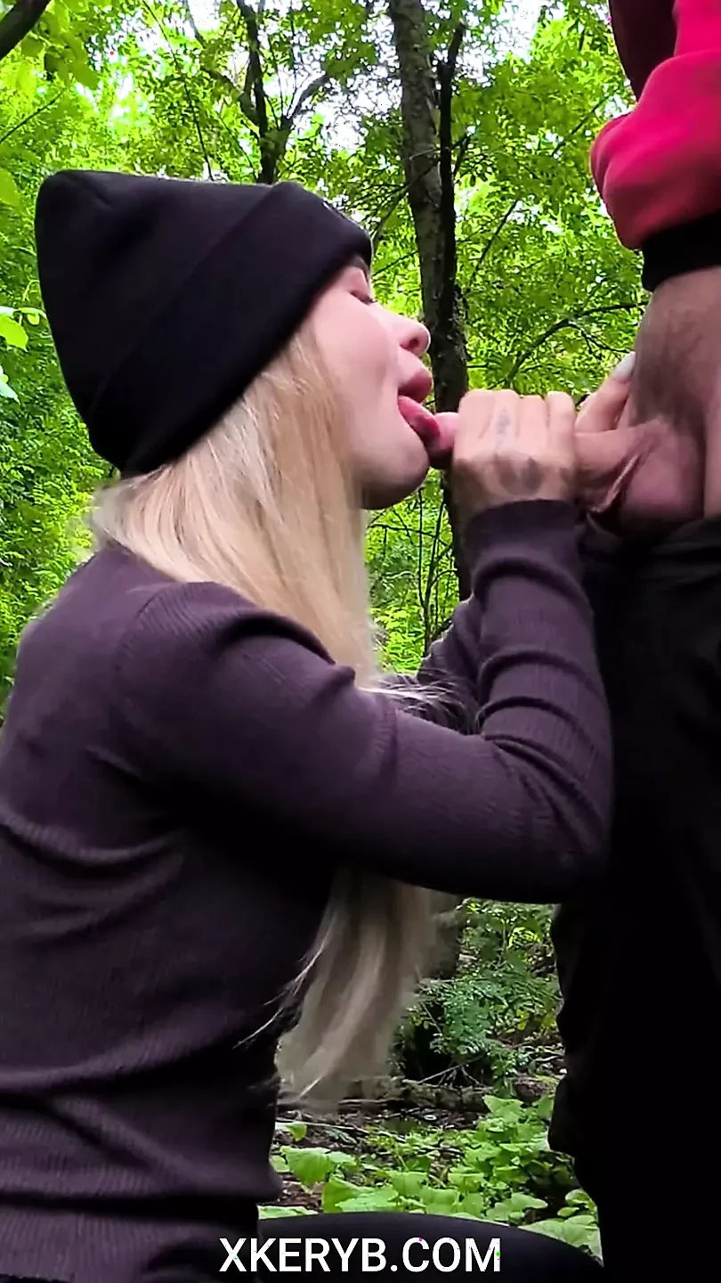 Fucking my mother's friend in a forest outdoor. POV