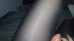 Femboy panty's sokken onbesneden clitorgasme