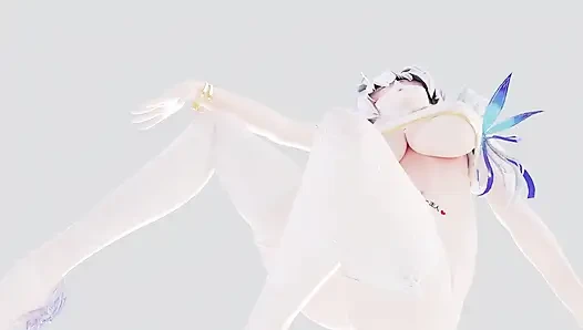 [mmd] Marionette brilian hitam dan putih erotis menyenangkan daging biarawati urinal pola cabul thong putih macan vagina