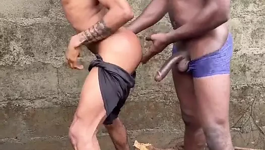 Big Black Nigerian Cock on Public