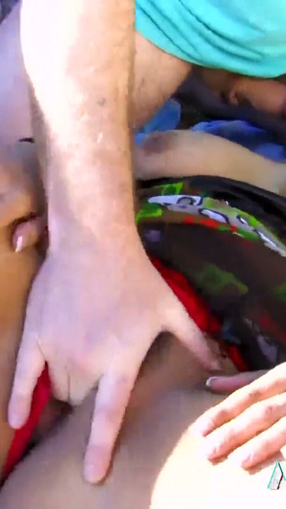 Titty fucking Karmen Diaz on the beach after wet squirting | Clip 1
