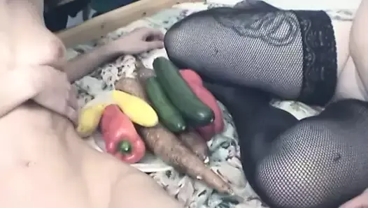 Horny lesbian dildo fucking threesome in bed