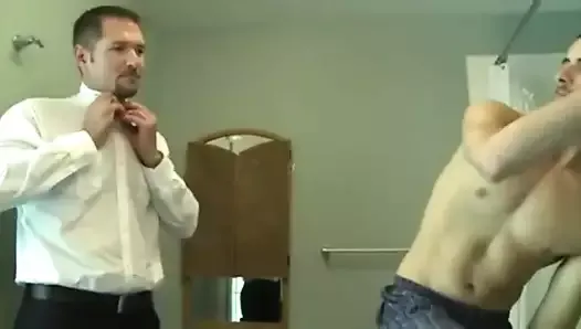Father and step son share a shower and more just like old times