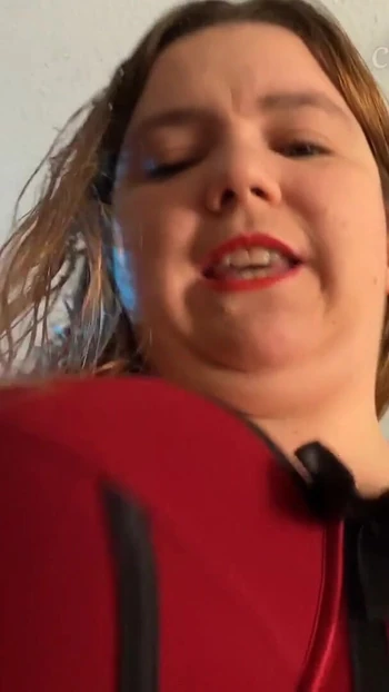 Emotional moment from "Domme Marie Rides you - POV Three BBW Orgasms - 38G Torpedo Bra and WeVibe"