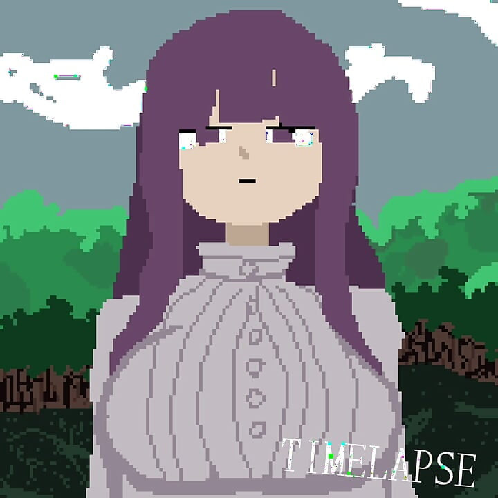Fern animation, pixel art