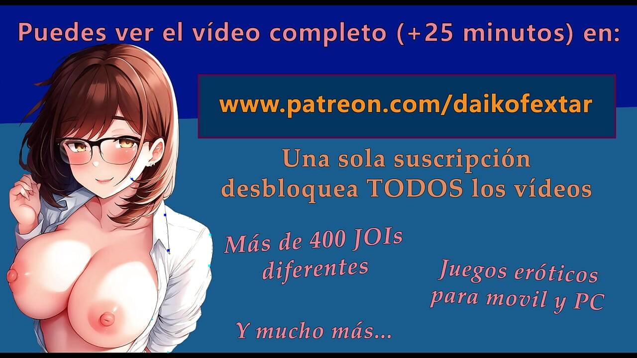 Spanish JOI Confess. Your girlfriend cuckolds you and you masturbate.