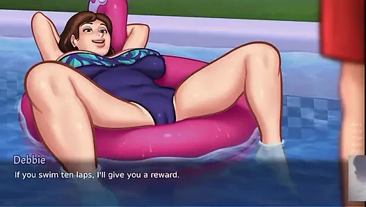 MILF STEP-MOM WAS SURPRISED! I FUCK HER IN SWIMSUIT! SUMMER TIME SAGA