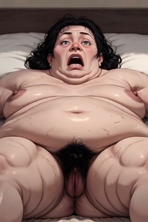 Une BBW obèse excitée masturbe sa chatte poilue et mouillée - jeu en solo avec gros ventre