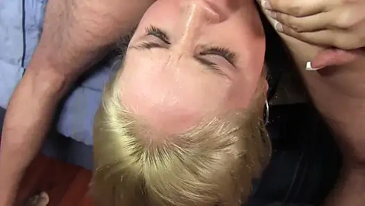 Hot babe with huge tits and peach pussy gets fucked hard