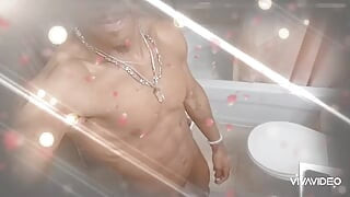 Big black cock in the shower