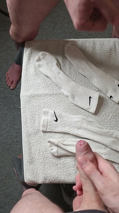 Ordered: 2x Pairs of Used Cum Soaked White Nike Socks