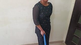 Native virgin maid cleans sex with room owner for the first time in Hindi voice