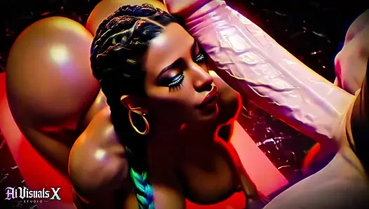 Big Boobs And Ass Ebony Goddesses - White Cock Worship: Dark ASMR & Extreme Contrast (4K AI Animated Porn)